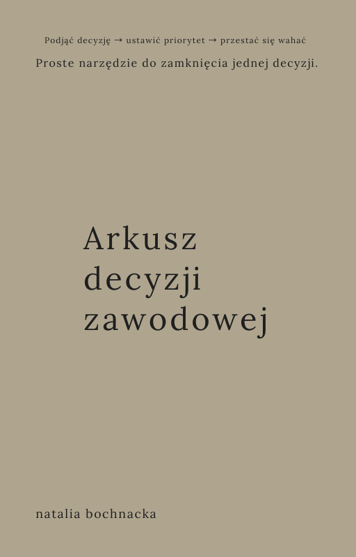 Arkusz decyzji zawodowej