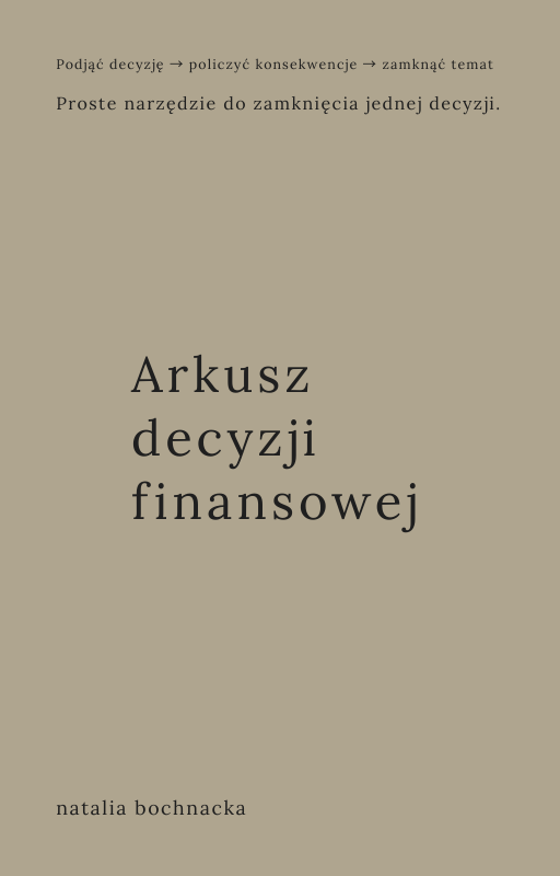 Arkusz decyzji finansowej